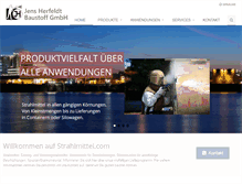 Tablet Screenshot of herfeldt-strahlmittel.de